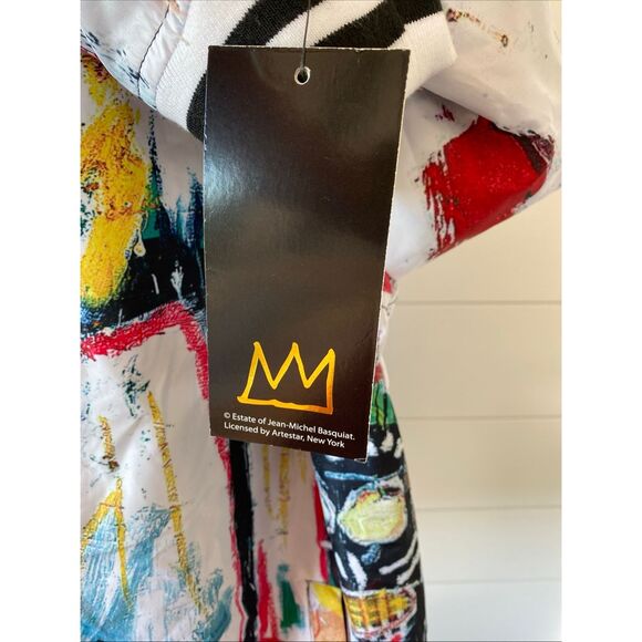 New Jean-Michel Basquiat Members Only Jacket Size Medium Bronze Graphics. - Picture 9 of 10